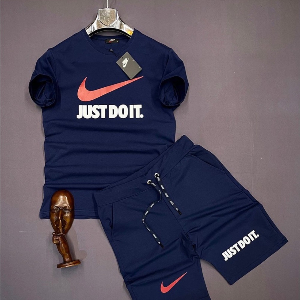 Men Blue  Nike Shorts Set
